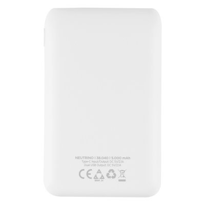 NEUTRINO, pomoćna baterija, 5.000 mah, bela