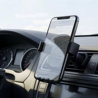 GLIDE WIRELESS, držač i bežični punjač mobilnih telefona za automobil, 15w, crni