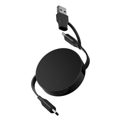 FURIO 2IN1, usb type-c kabl za punjenje i prenos podataka, 2 u 1, 240w, crni