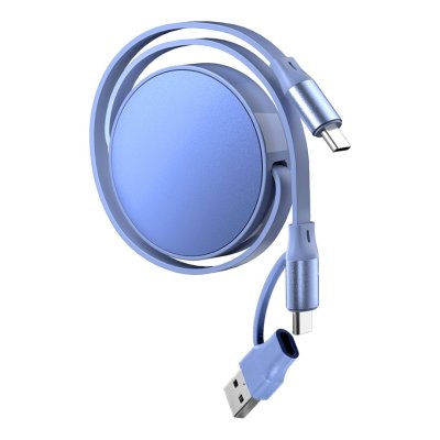 FURIO 2IN1, usb type-c kabl za punjenje i prenos podataka, 2 u 1, 240w, svetlo plavi