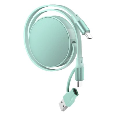 FURIO 2IN1, usb type-c kabl za punjenje i prenos podataka, 2 u 1, 240w, mint