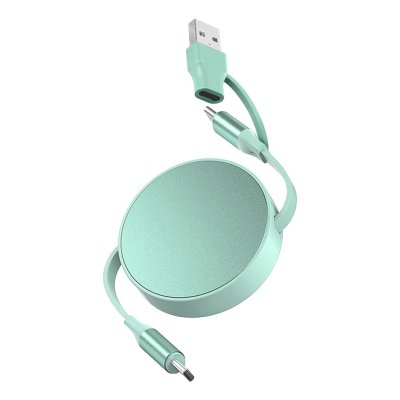 FURIO 2IN1, usb type-c kabl za punjenje i prenos podataka, 2 u 1, 240w, mint