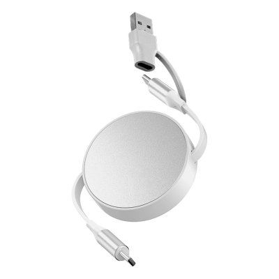 FURIO 2IN1, usb type-c kabl za punjenje i prenos podataka, 2 u 1, 240w, beli