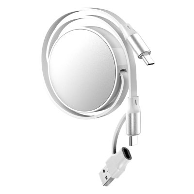 FURIO 2IN1, usb type-c kabl za punjenje i prenos podataka, 2 u 1, 240w, beli