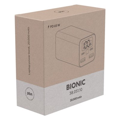 BIONIC, pd, pomoćna baterija za laptop, 20.000 mah, 65w, crna