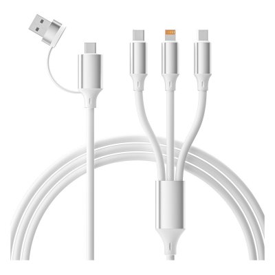 SYNERGY 6IN1, usb type-c kabl za punjenje i prenos podataka, 6 u 1, 65w, beli