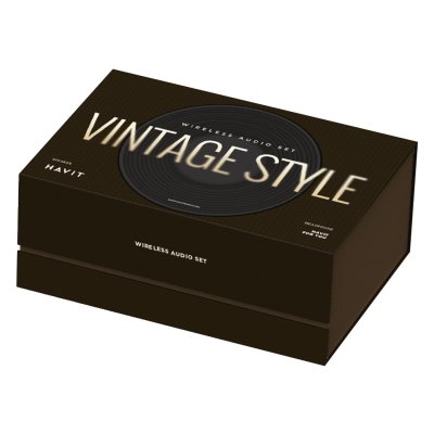 HENDRIX, audio set 2/1, slušalice i bežični zvučnik 2 x 10w, u poklon kutiji, bež