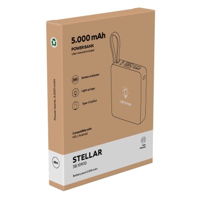 STELLAR, pomoćna baterija, 5.000 mah, crna