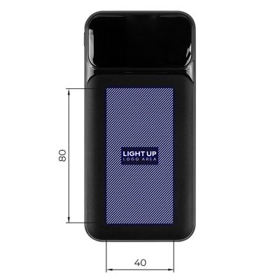 CONNECTOR LED, pomoćna baterija, 10.000 mah, crna