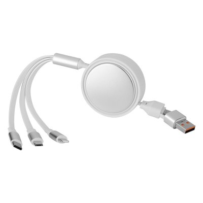 INDUCTOR 60W 6IN1, usb type-c kabl za punjenje i prenos podataka, 6 u 1, 60w, beli