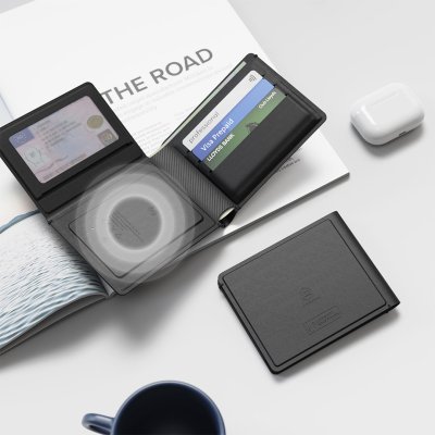 WALLET FINDER, novčanik sa funkcijom lociranja, apple findmy, crni