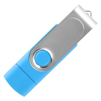 SMART C STICKER, usb flash memorija, svetlo plavi, 64GB