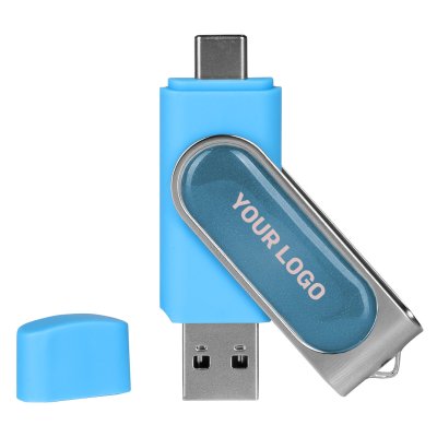 SMART C STICKER, usb flash memorija, svetlo plavi, 64GB
