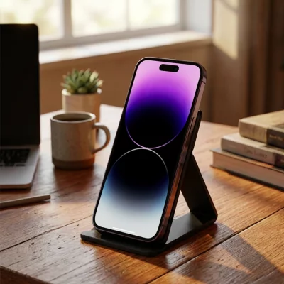 MAXWELL, sklopivi držač za telefon i bežični punjač, 15w, crni