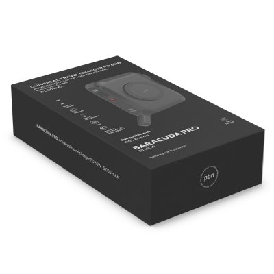 BARACUDA PRO, univerzalni putni punjač laptop pomoćna baterija, 15.000 mah, pd 65w, crna