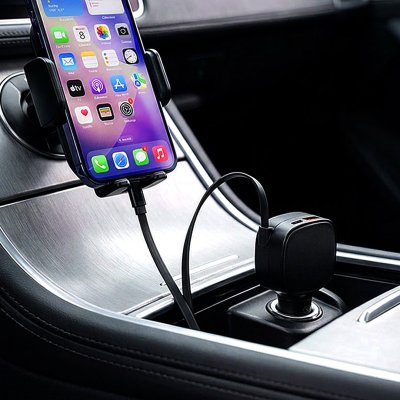 HAMILTON, punjač mobilnih uređaja za automobil, 84w, crni