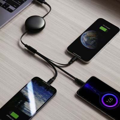 KEPLER 6IN1, usb type-c kabl za punjenje i prenos podataka, 6 u 1, 60w, crni