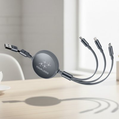 KEPLER 6IN1, usb type-c kabl za punjenje i prenos podataka, 6 u 1, 60w, tamno sivi