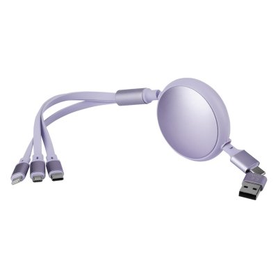 KEPLER 6IN1, usb type-c kabl za punjenje i prenos podataka, 6 u 1, 60w, lila