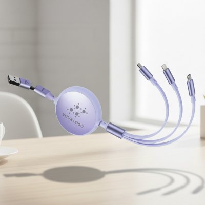 KEPLER 6IN1, usb type-c kabl za punjenje i prenos podataka, 6 u 1, 60w, lila