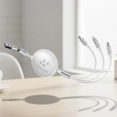 KEPLER 6IN1, usb type-c kabl za punjenje i prenos podataka, 6 u 1, 60w, beli