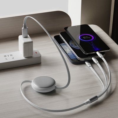KEPLER 6IN1, usb type-c kabl za punjenje i prenos podataka, 6 u 1, 60w, beli