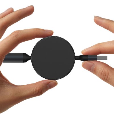 MAX 2IN1, usb type-c kabl za punjenje i prenos podataka, 2 u 1, 100w, crni