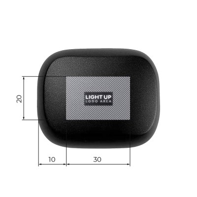 VIBRA, bežične stereo slušalice sa svetlosnim efektom, crna