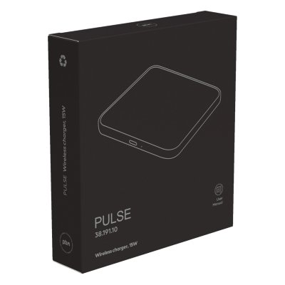 PULSE, bežični punjač, 15w, crni