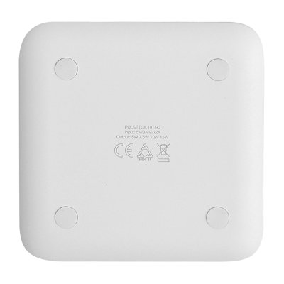 PULSE, bežični punjač, 15w, beli