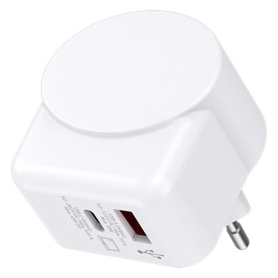 EU USB CHARGER AC 45PD, zidni punjač 45 w, beli