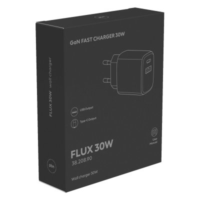 FLUX 30W, zidni punjač 30w, beli
