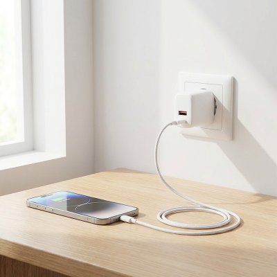 FLUX 30W, zidni punjač 30w, beli