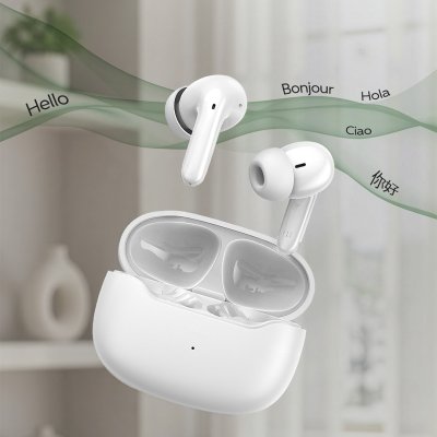 SONIX AI, bežične stereo slušalice, bele