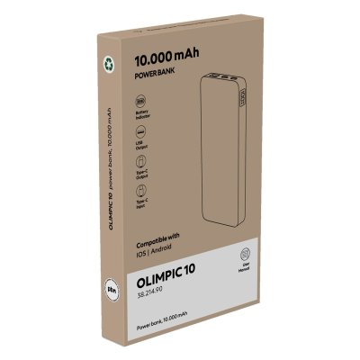 OLIMPIC 10, pomoćna baterija, 10.000 mah, bela