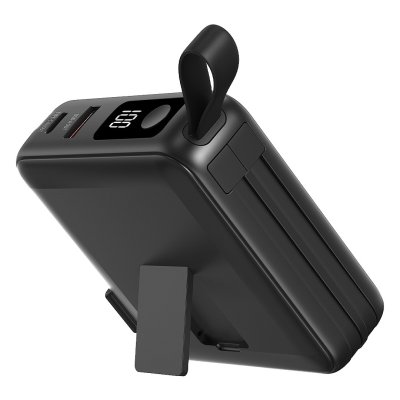 BARACUDA 2 10PD, univerzalni putni punjač pomoćna baterija, 10.000 mah, pd 20w, sa magnetom, crna