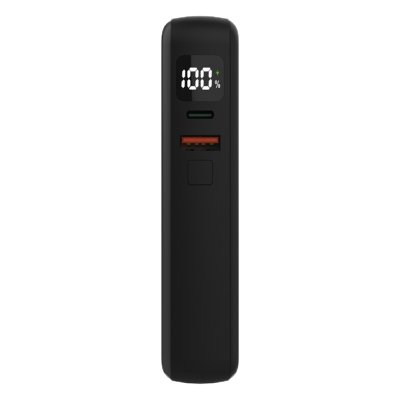 HOPSON 10PD, pomoćna baterija, 10.000 mah, sa kablom na izvlačenje, tamno siva