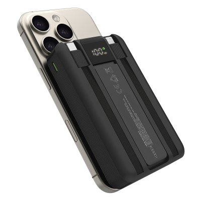 MISTIK 10PD, pomoćna baterija, 10.000 mah, sa magnetom, crna