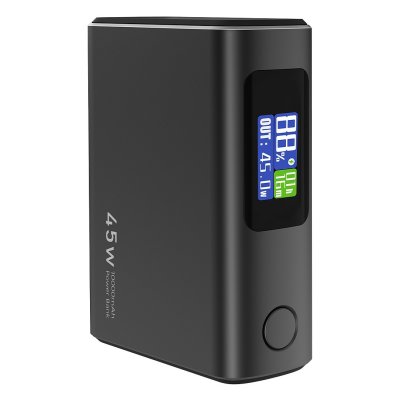 VIRTUS 10PD 45W, pomoćna baterija za laptop, 10.000 mah, 45w, tamno siva