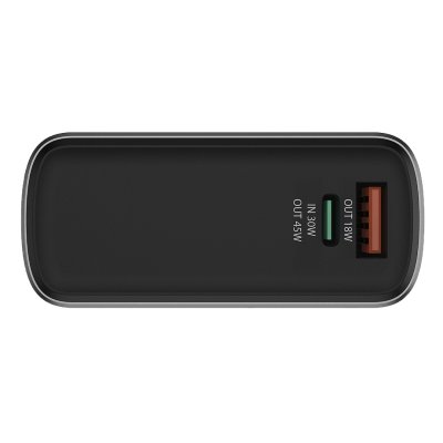 VIRTUS 10PD 45W, pomoćna baterija za laptop, 10.000 mah, 45w, tamno siva