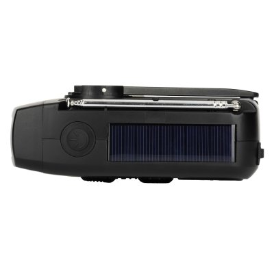 DOMEN, radio, lampa i power bank, crni