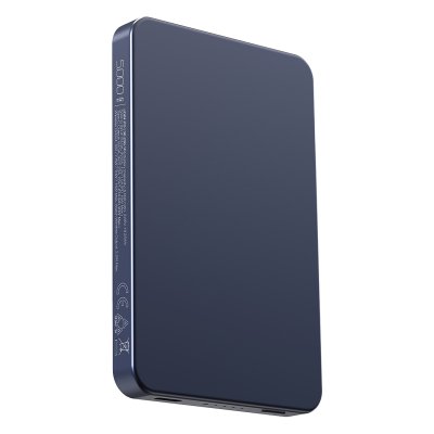JOIN PD, pomoćna baterija sa magnetom 5.000 mah, bežično punjenje, 15 w, plavi