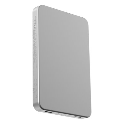JOIN PD, pomoćna baterija sa magnetom 5.000 mah, bežično punjenje, 15 w, srebrni