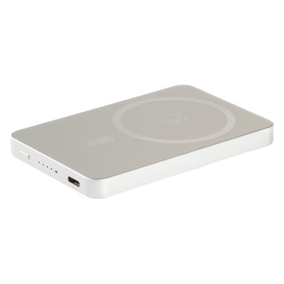JOIN PD, pomoćna baterija sa magnetom 5.000 mah, bežično punjenje, 15 w, srebrni