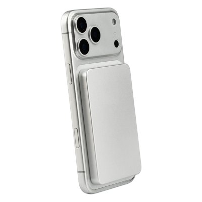 JOIN PD, pomoćna baterija sa magnetom 5.000 mah, bežično punjenje, 15 w, srebrni