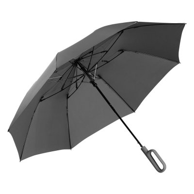 INFINITY PLUS, sklopivi vodootporni i vodoodbojni kišobran sa automatskim otvaranjem i  manualnim zatvaranjem, sivi