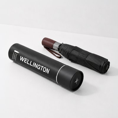 WELLINGTON, sklopivi kišobran sa automatskim otvaranjem i zatvaranjem, crni