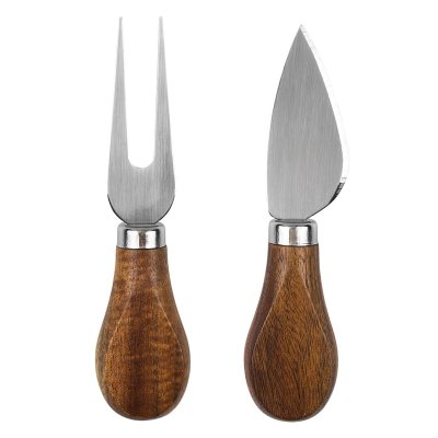 PARMA, set drvena daska i pribor za sir sa drvenom drškom, 3/1, bež