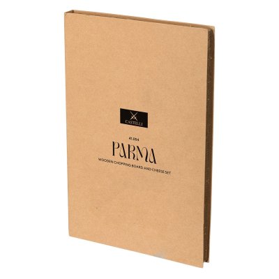 PARMA, set drvena daska i pribor za sir sa drvenom drškom, 3/1, bež