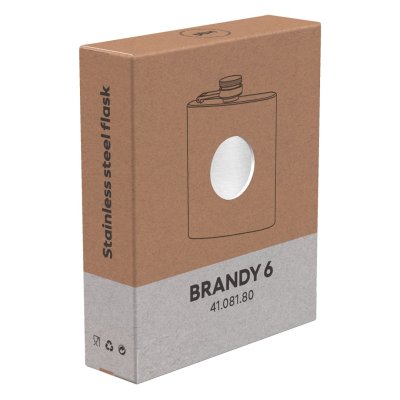 BRANDY 6, pljoska, 170 ml, srebrna